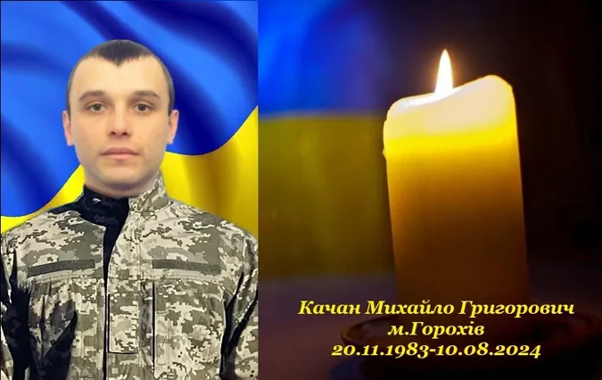 У Луцькому районі попрощаються із бійцем Михайлом Качаном