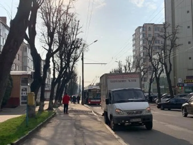 У центрі Луцька сталася ДТП за участі вантажівки і тролейбуса (фото)