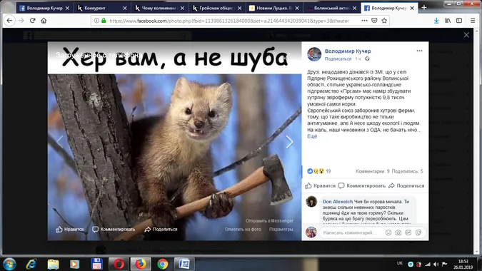 Хутряну звіроферму волинський активіст назвав кривавим бізнесом