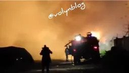 У селі на Волині масштабна пожежа: горіла солома в тюках (відео) ОНОВЛЕНО