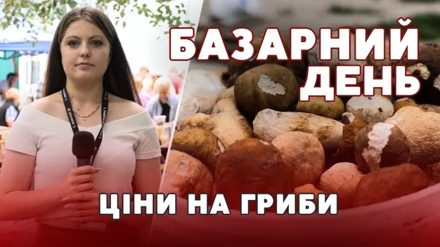 На луцькому ринку – грибний ажіотаж: ціни до 300 гривень за відерко (відео)