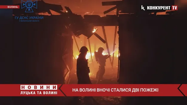 Згоріли котел і генератор, зерно і картопля: на Волині вночі сталися дві пожежі (фото, відео)