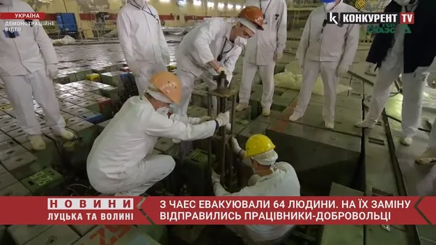 З Чорнобильської АЕС за добу вдалось евакуювати 64 особи (відео)