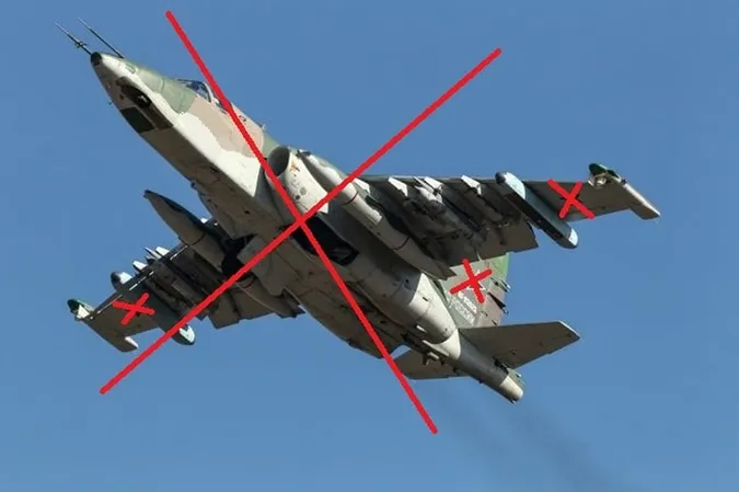 Українські військові знищили російський штурмовик Су-25