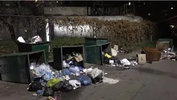 У Володимирі невідомі перекинули сміттєві баки (фото)