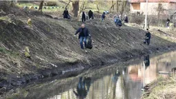 У Луцьку почистили берег Сапалаївки та висадили там клени (фото)