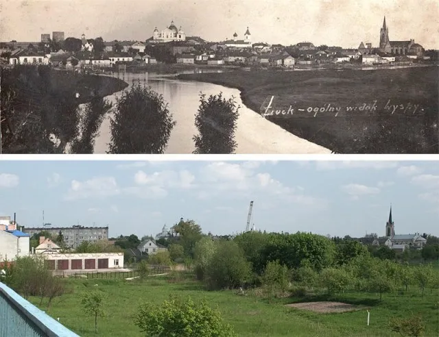 За 100 років Луцьк утратив цю панораму з руслом Стиру
