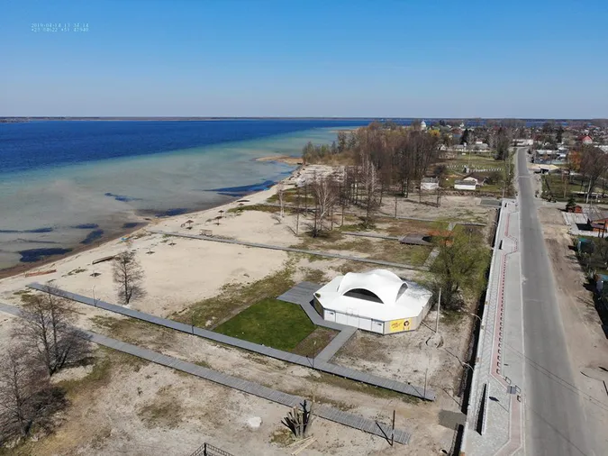 Оновлений пляж і Світязь показали з висоти (фото)