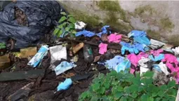 Біля лабораторії у Луцьку шприци й рукавиці прибрали, але запевнили – не їхнє (відео)