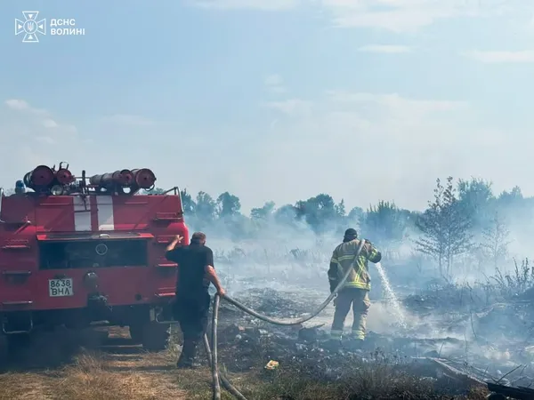 Пожежа в Копачівці: вогонь із сухостою перекинувся на господарську будівлю (фото)