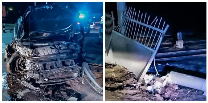 На Волині підліток розтрощив Volkswagen об стовп (фото)