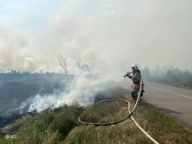 Через необережність з вогнем на Волині сталися п'ять пожеж у полях (фото)