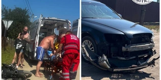 На популярному курорті Волині сталася ДТП: мотоцикліста госпіталізували (фото)