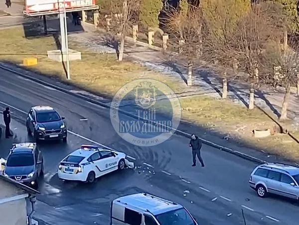 На Волині трапилась ДТП за участю поліцейського авто (фото)