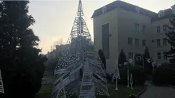 Біля Луцькради встановили чудернацьку ялинку (фото)
