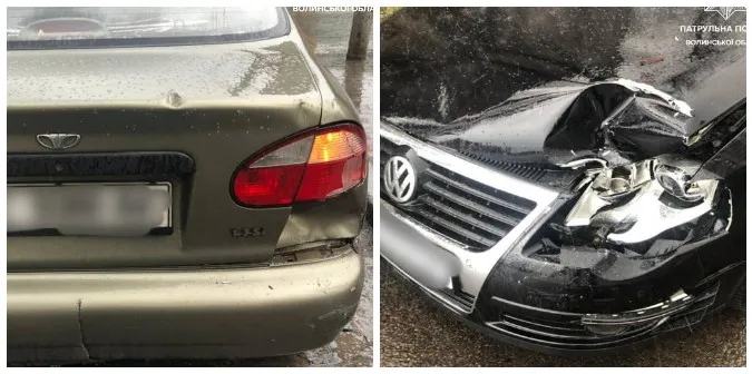 У Луцьку на перехресті зіткнулися ЗАЗ і Volkswagen (фото)