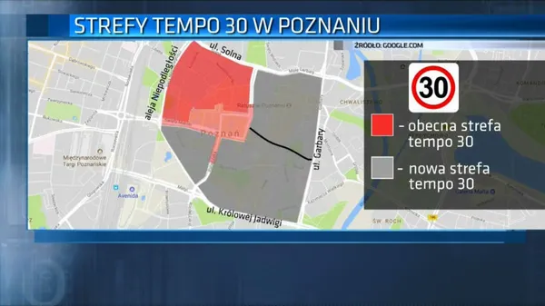 У польських містах обмежують швидкість до 30 км/год 