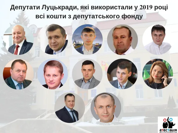 На що у Луцьку в 2019 році витрачали кошти з депутатського фонду