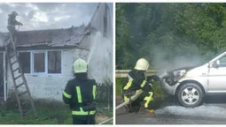 У неділю на Волині горіли будинок і легковик (фото)