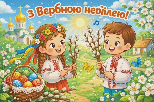 З Вербною неділею: гарні листівки та привітання