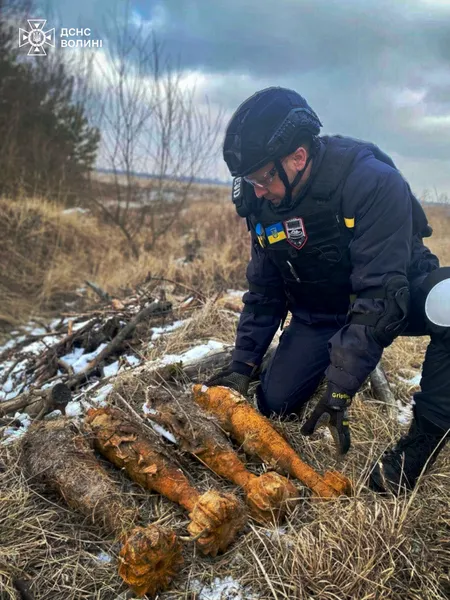 На Ковельщині у землі знайшли вісім мін (фото)