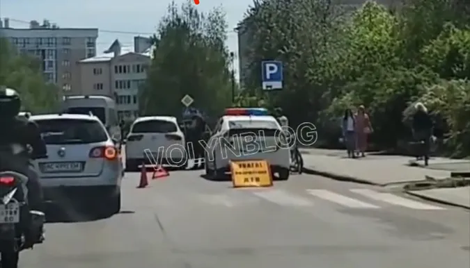 У Луцьку на Чорновола збили 10-річного велосипедиста (відео)