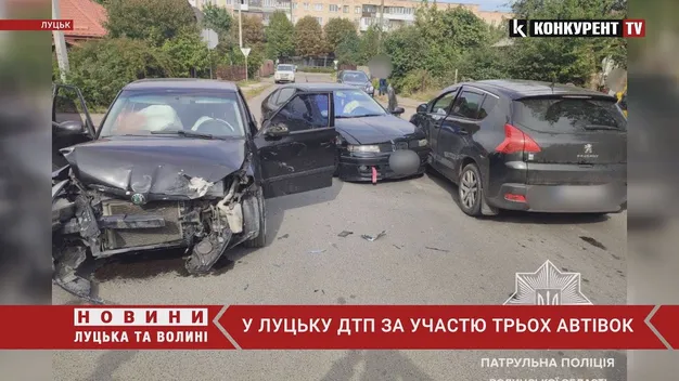 У Луцьку зіткнулися Skoda і Seat Leon (фото)