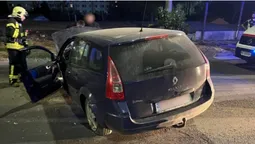 У Луцьку п'яний на Renault «поклав» дорожній знак та протаранив бігборд (фото)
