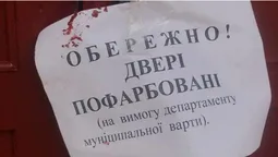Не минуло й пів року: комунальників змусили пофарбувати двері в центрі Луцька (фото)