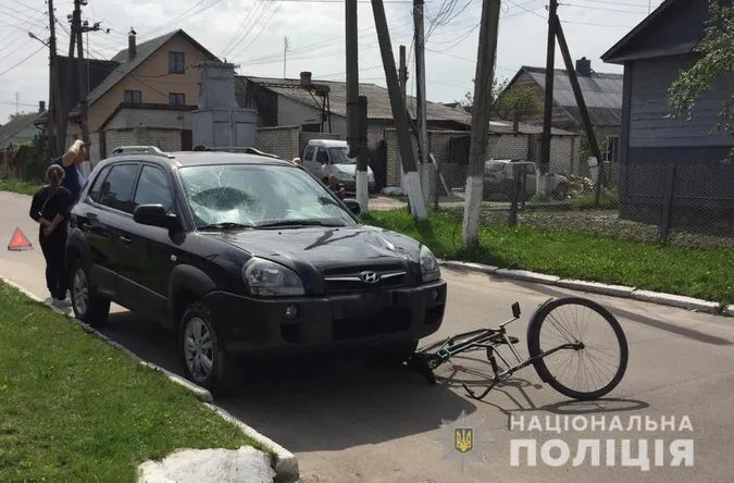 У Ківерцях не розминулися іномарка та п'яний велосипедист (фото)