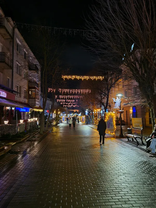 Сніг, ялинки та ілюмінації: який він, вечірній зимовий Луцьк (фото)