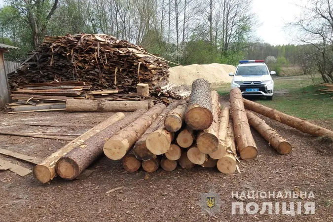 У домогосподарствах волинян знайшли понад 100 незаконно зрізаних колод (фото)