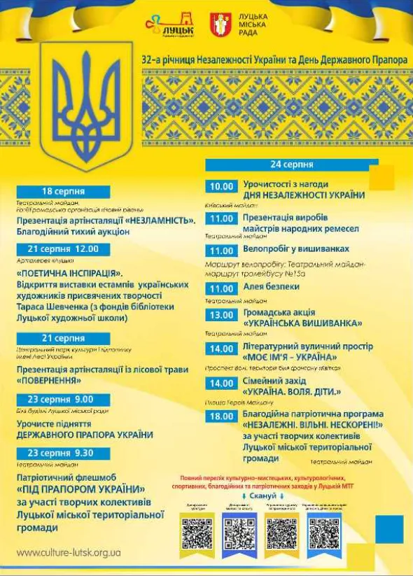 Як у Луцьку відзначатимуть День прапора та День Незалежності: список заходів (відео)