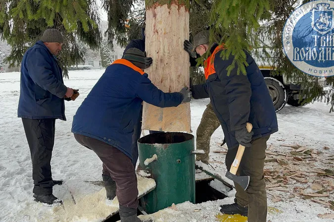 🎄 У Володимирі встановили головну ялинку міста (фото)
