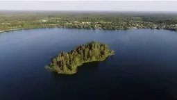 «Чифірний» колір та карстові глибини: на Поліссі серед лісів і боліт заховалося мальовниче озеро з островом у центрі (фото, відео)