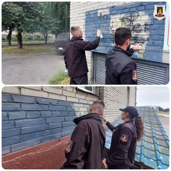 У Луцьку муніципали позамальовували рекламу наркотиків (фото)