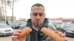 Відомий фуд-блогер проїхав сотні кілометрів заради їжі з луцького автобазару (відео)