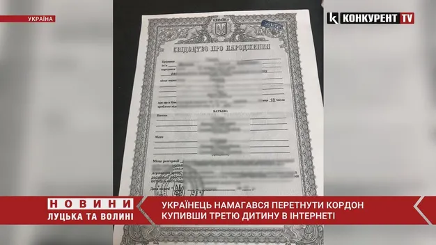 Третю «дитину» купив в інтернеті: на пропускному пункті затримали «багатодітного батька»