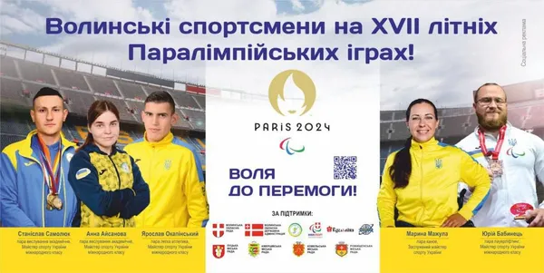 П’ятеро волинян представлятимуть Україну на Паралімпіаді-2024