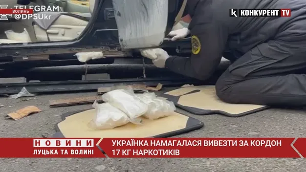 Сховала у днищі авто: українка намагалася вивезти за кордон 17 кг наркотиків (відео)