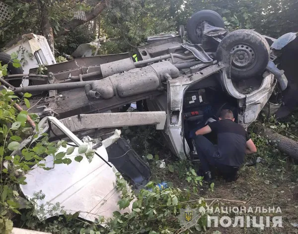 Під Володимиром-Волинським бус злетів у кювет і перекинувся (відео)