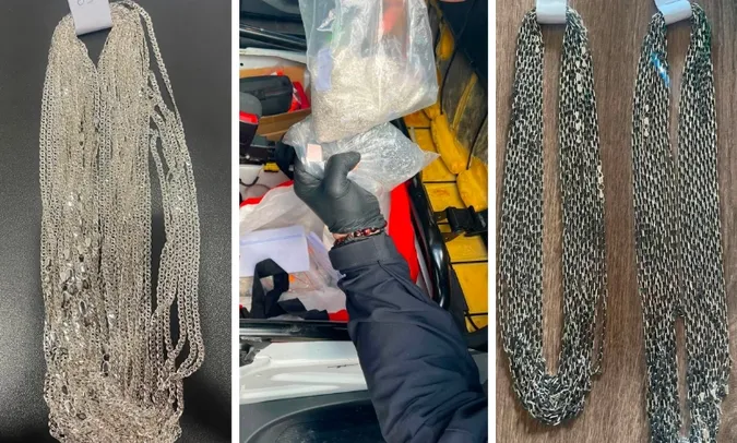 Понад 1,5 тисячі срібних ланцюжків під сидінням авто: на кордоні у волинянина знайшли майже 8 кг прикрас (фото)