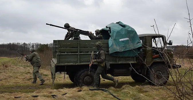 Волинські гвардійці з кулемета знищують ворожі БпЛА (фото)