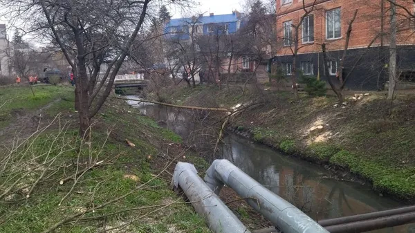 У Луцьку вздовж Сапалаївки чистять берег від зарослів (фото, відео)