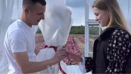 Серед моря тюльпанів: у «Волинській Голландії» хлопець зробив пропозицію коханій