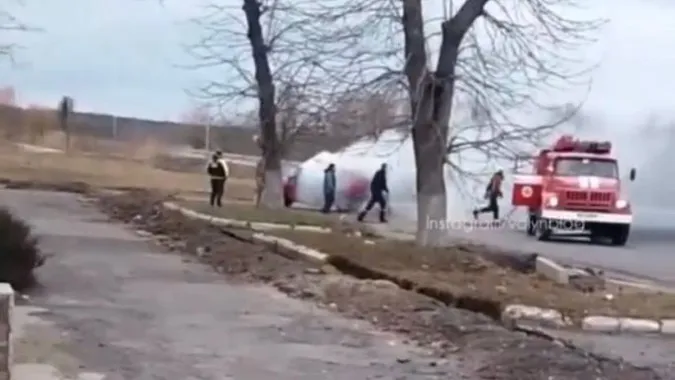 У Голобах загорівся легковий автомобіль (відео)