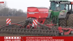 Старт посівної: на Волині аграрії засівають поля пшеницею (відео)