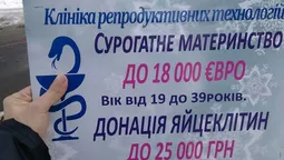 У Луцьку на стовпах рекламують сурогатне материнство (фото)