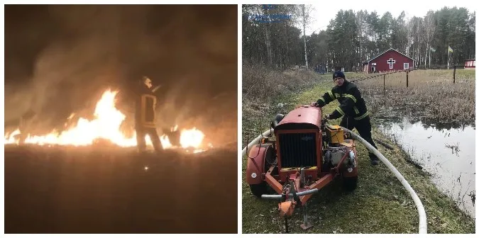 На Волині рятувальники боролися і з вогнем, і з водою (фото)