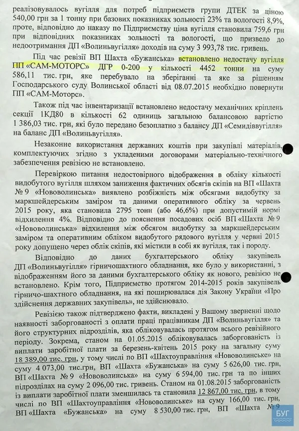 На волинських шахтах знайшли порушень на 50 мільйонів гривень